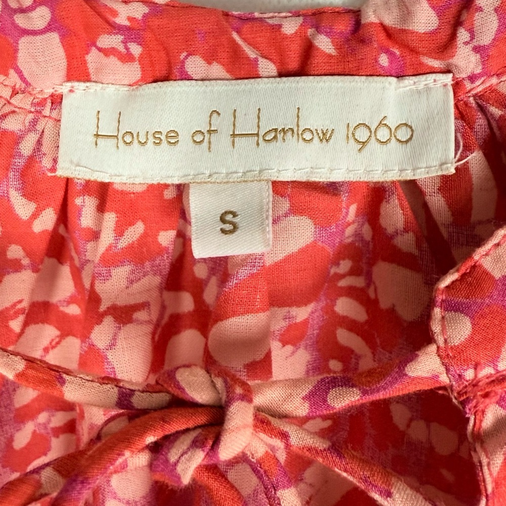 House of Harlow 1960 Martine Cotton Puff Blouse Cottagecore Whimsical Boho EUC - Picture 5 of 8
